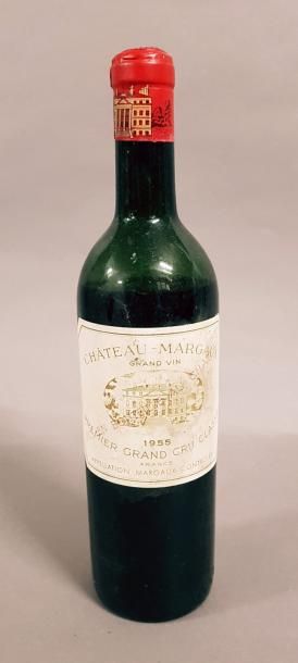null 1 bouteille CH. MARGAUX, 1° cru Margaux 1955 (es, B/V)