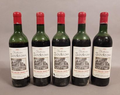 null 5 bouteilles CH. GODEAU, St-Emilion 1961 (es; 1 MB, 2 B, 1 V)