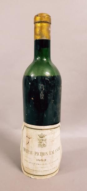 null 1 bouteille CH. PICHON-LONGUEVILLE-COMTESSE-DE-LALANDE, 2° cru Pauillac 1962...