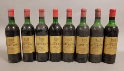 null 8 bouteilles CH. SAINT-PAUL, Haut-Médoc 1969 (es; 2 TLB, 2 LB, 1 MB, 3 B)