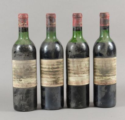 null 4 bouteilles CH. COS-D'ESTOURNEL, 2° cru sSaint-Estèphe 1970 (ets, ett; 1 MB,...