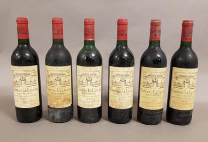 null 6 bouteilles CH. LA LAGUNE, 3° cru Haut-Médoc 1989 (et; MB)