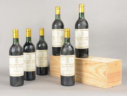 null 6 bouteilles CH. PICHON-LONGUEVILLE-COMTESSE-DE-LALANDE, 2° cru Pauillac 1989...