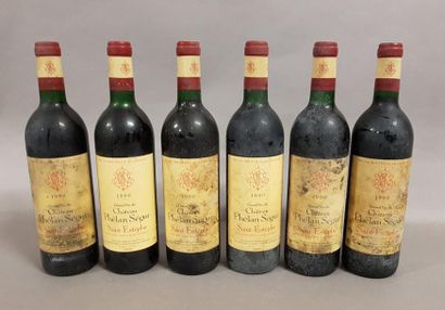 null 6 bouteilles CH. PHELAN-SEGUR, Saint-Estèphe 1990 (ett; 1 TLB, 1 J)