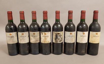 null 8 bouteilles SEGLA, Margaux 1990 (ett)