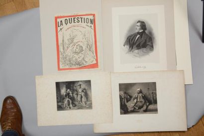 null 110 Eugène DELACROIX 1798 - 1863) d'après
Un fort lot en deux boîtes et un carton...