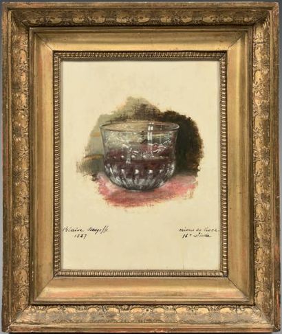 Blaise Alexandre DESGOFFES (Paris 1830 - 1901) 
Cristal de roche
Panneau. Signé et...