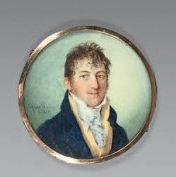 Marquard Fidel Domenicus WOCHER (Mimmenhausen 1758 - Bâle 1830) 
Portrait d'un homme...