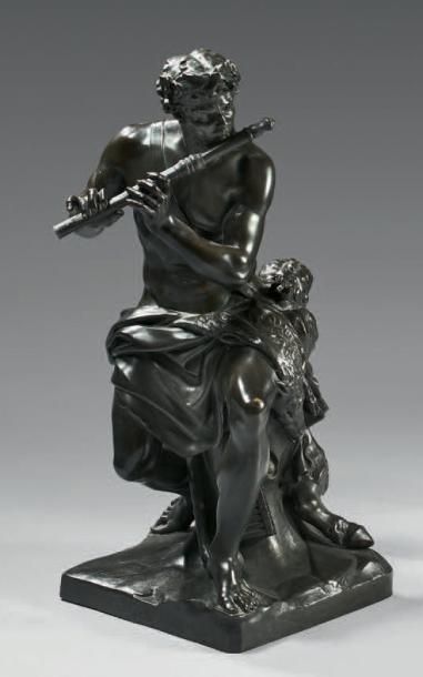 Antoine COYSEVOX (1640-1720) (d'après) Statuette en bronze ciselé et patiné représentant...