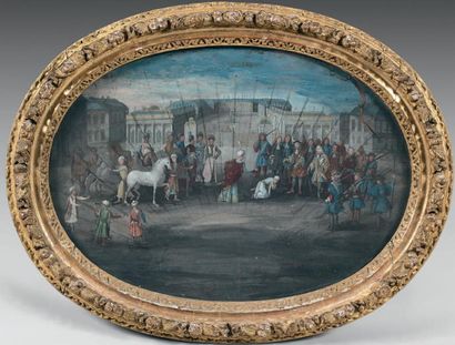 Ecole Française du XVIIIème siècle 
La réception de l'ambassadeur ottoman à Versailles
L'Impératrice...