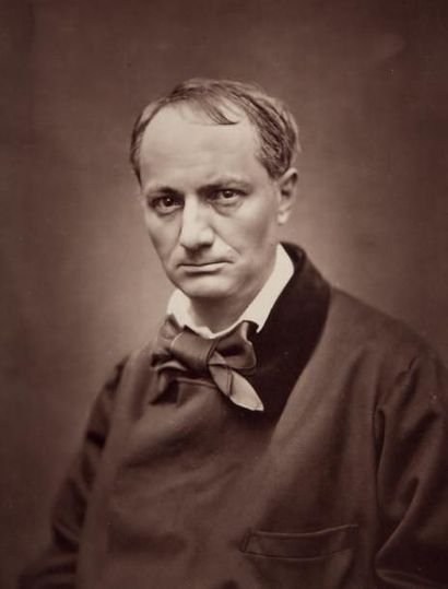 Étienne CARJAT (1828 - 1906) Charles Baudelaire.
Paris, rue Laffitte, décembre 1861.
Photoglyptie...