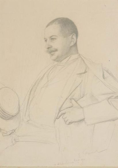 Émile FRIANT (1863 - 1932) Portrait d'homme, 1897
Dessin, signé en bas à droite,...