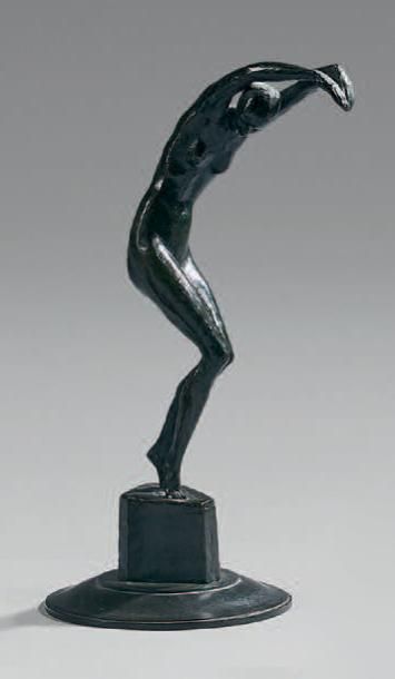 Heinrich SPLIETH (1877 - 1929) La nageuse
Bronze, signée sur l'assise
Haut. 30 c...