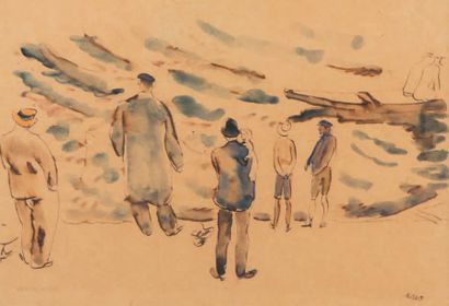 Georges KARS (1882 - 1945) Personnages sur la jetée
Aquarelle, signée en bas à droite...