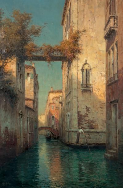 Marc ALDINE (1912 - 1972) Venise, un petit canal
Huile sur toile, signée en bas à...