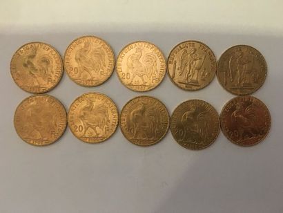 10 pièces de 20 Francs or