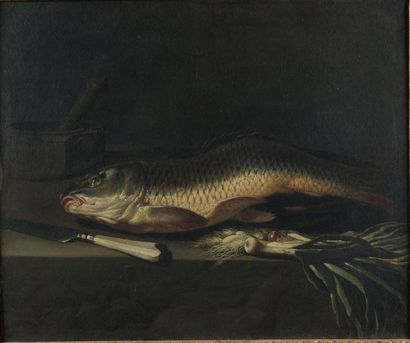 null Ecole Française du XIXème siècle
Nature morte au poisson
Toile
52 x 62 cm
Monogrammé...