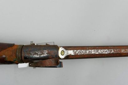 null Fusil à vent, canon à pans, rayé, calibre 14 mm ; culasse signée : « STAUDEN....