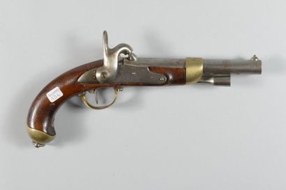 null Pistolet de cavalerie à percussion modèle 1822 T Bis, canon poinçonné, matriculé...