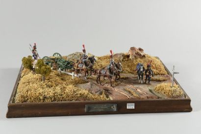 null Diorama : L'artillerie de la garde impériale, 1806 ; figurines en ronde bosse...