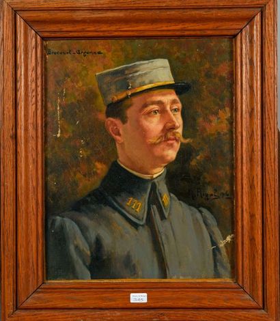 null M. Aigal, huile sur toile signée et datée à droite : "M. Aigal 1916", marquée...