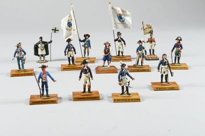 null 13 soldats de plomb : personnages célèbres des guerres de Vendée. Bon état.