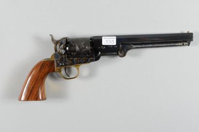 null Revolver Colt New Navy modèle 1851, calibre 36, canon et barillet bleuis, barillet...