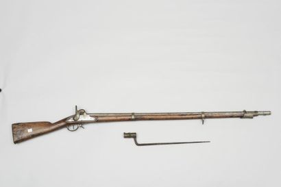null Fusil d'infanterie modèle 1777 transformé T Bis, platine signée : "Mre Rle de...