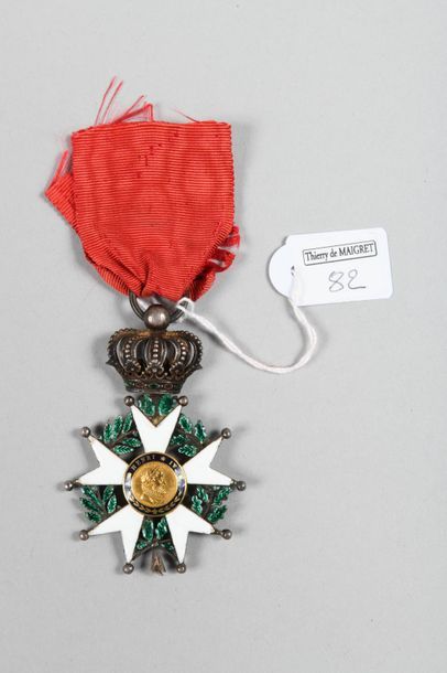 null Croix de chevalier de l'ordre de la Légion d'honneur, en argent émaillée, poinçon...