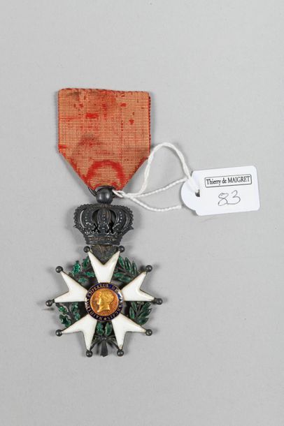 null Croix de chevalier de l'ordre de la Légion d'honneur, en argent émaillée, poinçon...