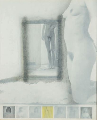 Alexandre DELAY (Né en 1941) Autoportrait ou l'inversion du sujet, 1976
Trois dessins...