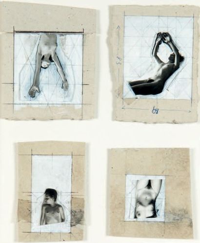 Alexandre DELAY (Né en 1941) Nu, 1991, 1992
Vingt-deux emboîtages de photographies...