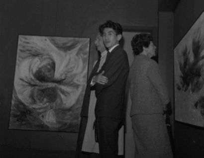 Hisao DOMOTO (1928 - 2013) Composition fond or, 1958
Deux encres dont une rehaussée...
