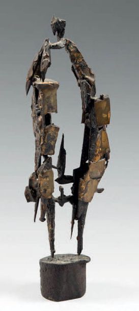 Franco GARELLI (1909 - 1973) Sans titre, 1957
Fer soudé
Hauteur: 42,5 cm
La sculpture...