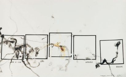Claude GILLI (1938 - 2015) Escargots, 1972
Quatre techniques mixtes sur papier
69...