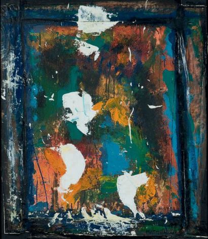 Jean-Paul HUFTIER (Né en 1944) Liberté, 1984
Huile et collage sur toile, signée et...
