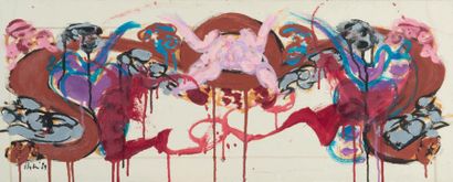 Norman BLUHM (1921 - 1999) Américain Sans titre, 1989 Huile sur toile, signée et...