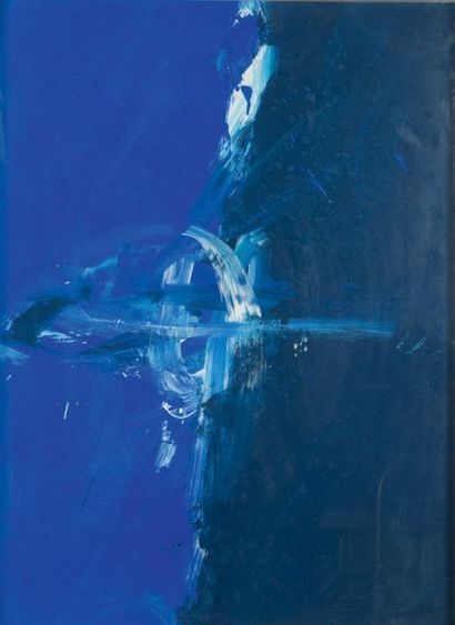 David BUDD (1927 - 1991) Sans titre bleu
Gouache
73 x 63,5 cm