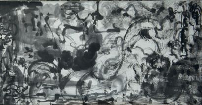 Shigeru ONISHI (né en 1928) Sans titre
Deux lavis d'encre
69 x 136 cm