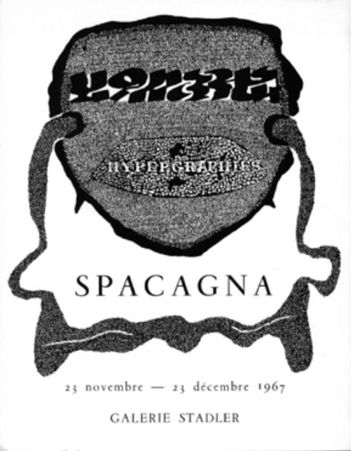 Jacques SPACAGNA (1936 - 1990) Sans titre. Formes brunes et noires
Lithographies,...