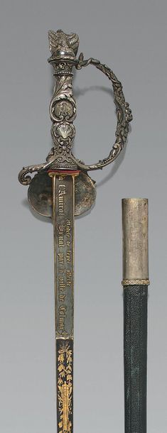 null Modèle de l'épée offerte à l'amiral Bruat par la ville de Colmar, fabriquée...