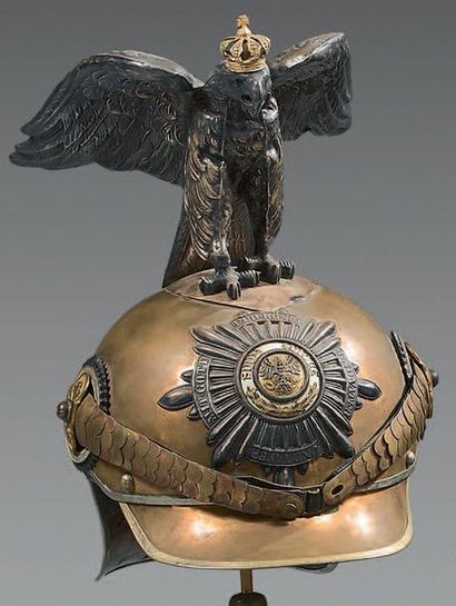 null Casque prussien d'officier de gardes du corps, modèle 1882, grande tenue, bombe...