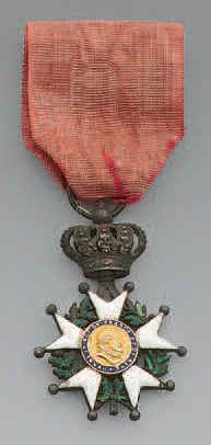 null Croix de chevalier de l'ordre de la Légion d'honneur, demie-taille, en argent,...