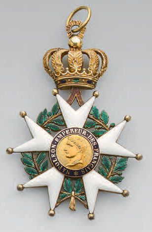 null Croix de commandeur de l'ordre de la Légion d'honneur en vermeil, émaillée;...