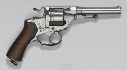 null Revolver Perrin modèle 1865, simple et double action, canon rond poinçonné:...
