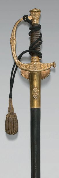 null Épée d'officier de la garde impériale modèle 1860 de type épée à ciselures,...