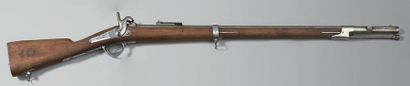 null Carabine à percussion modèle 1859, canon à cinq pans puis rond poinçonné: “B”...