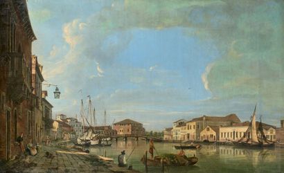 Ecole ITALIENNE du début du XIXème siècle 
Vue de Venise (?)
Sur sa toile d'origine....