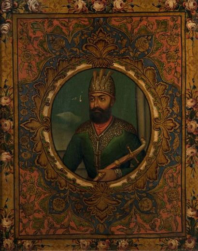 null Portrait du roi Nader Shâh (r. 1736 - 1747), Iran fin XIXème siècle.
Peinture...