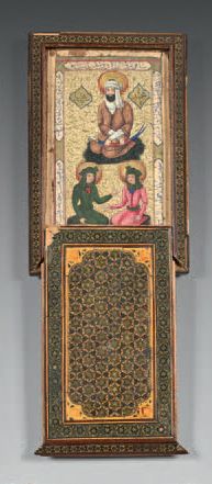 null Tablette de prières coulissante, Iran qâjâr, XIXème siècle. Tablette de prière...
